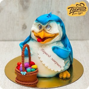 Анимационный торт - Крейзи Пингвин