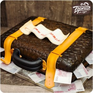 Торт на день рождения - Денежный чемодан
