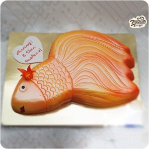 Торт детский - Золотая рыбка