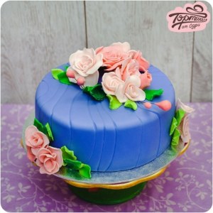 Торт для подруги с цветами