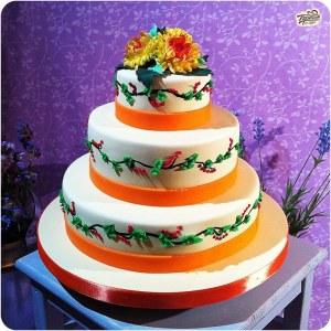 Торт свадебный - Герберы