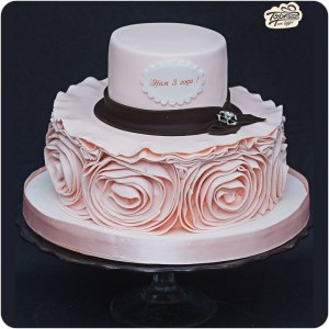 Торт свадебный - Нежные розы