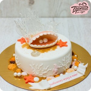 Торт на годовщину - Жемчужная свадьба