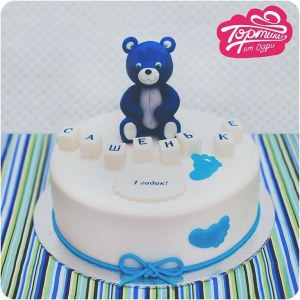 Торт детский -Синий мишка