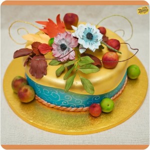 Торт свадебный - Осенний букет