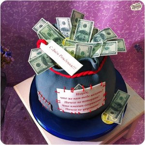 Торт - Мешок с долларами