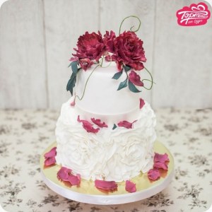 Свадебный торт Красный пион