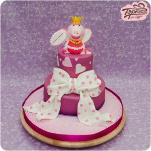 Торт детский -Свинка Пепа Розовая Принцесса