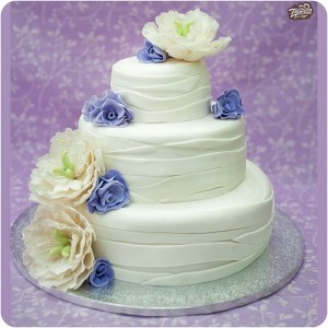 Свадебный торт - Пион и роза