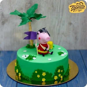 Детский торт - Свинка Пепа пират