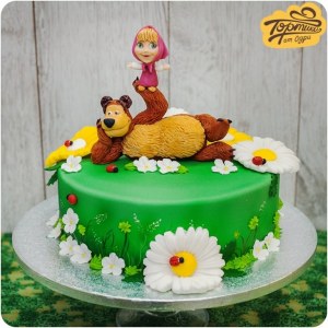 Торт детский - Маша и медведь