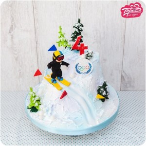 Детский торт Лыжник