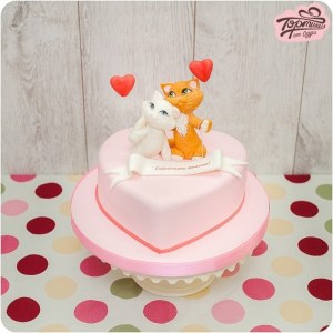 Торт свадебный - Влюбленные коты