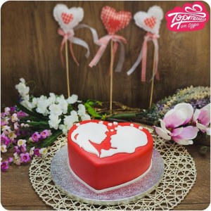 Торт романтичный - Сердце для двоих